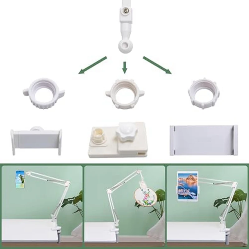 Adjustable Embroidery Hoop Stand-Folding Embroidery, 360 Degree Rotating Crossstitch Stand For Needle Point Projects A Durable
