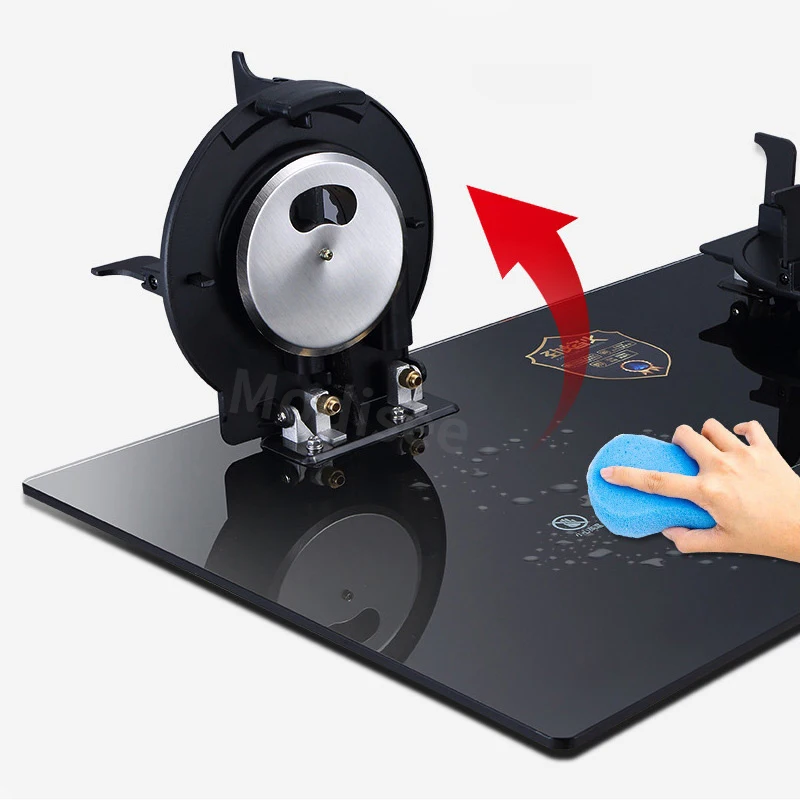 Home Kitchen 4.8KW Gas Cooktop Stove Embedded Fierce Fire Stove Timer Function Flip Gas Cooker Energy-Saving High Efficiency 6
