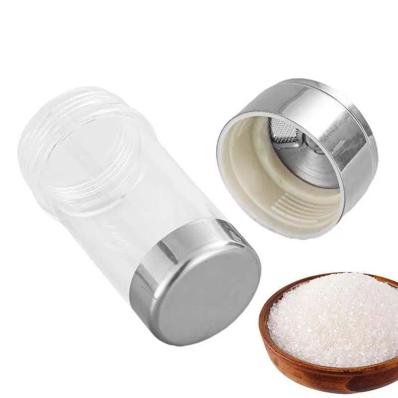 

Metal Seasoning Container Multi-Functional Seasoning Shaker Bottle With Lid Stainless Steel Pepper Sugar Dispenser kitchen tools