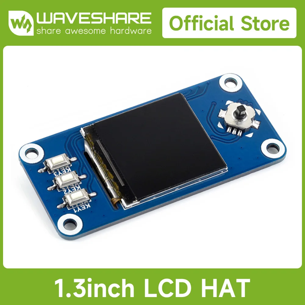 Waveshare 1.3inch IPS LCD display HAT for Raspberry Pi, 240x240 pixels SPI interface for Raspberry Pi Zero/Zero W/3B/3B+/4/5 image 1
