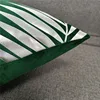 Modern Hot Selling Solid Super Soft Velvet Cushion Cover Square Throw Pillowcase Plant Leaves Beautiful Foil Printing Shiny Leaf 5