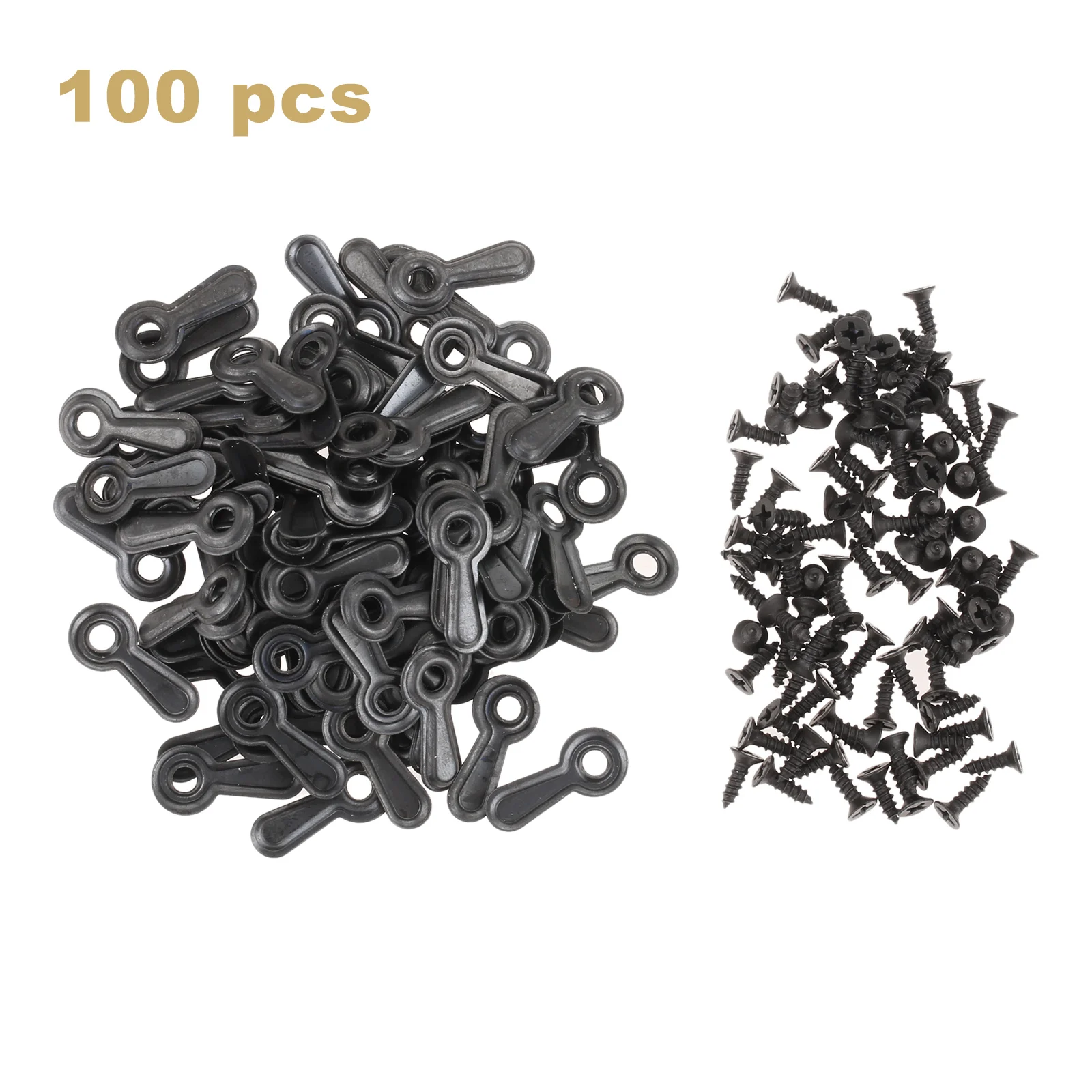 Picture frame hangers hanging hooks 100 pcs Metal Pump Picture Mirror Scrapbook Photo Frame Hooks Backboard Turnbutton Turn Button for Hanging Pictures Photos Black