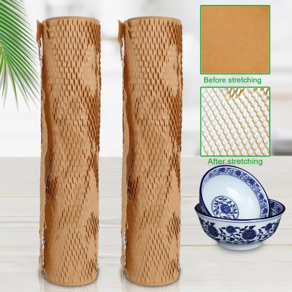 공간 절약형 충격 방지 랩핑지, 1 롤 메쉬 벌집형 종이, 사무용품, DIY 롤 티슈 페이퍼