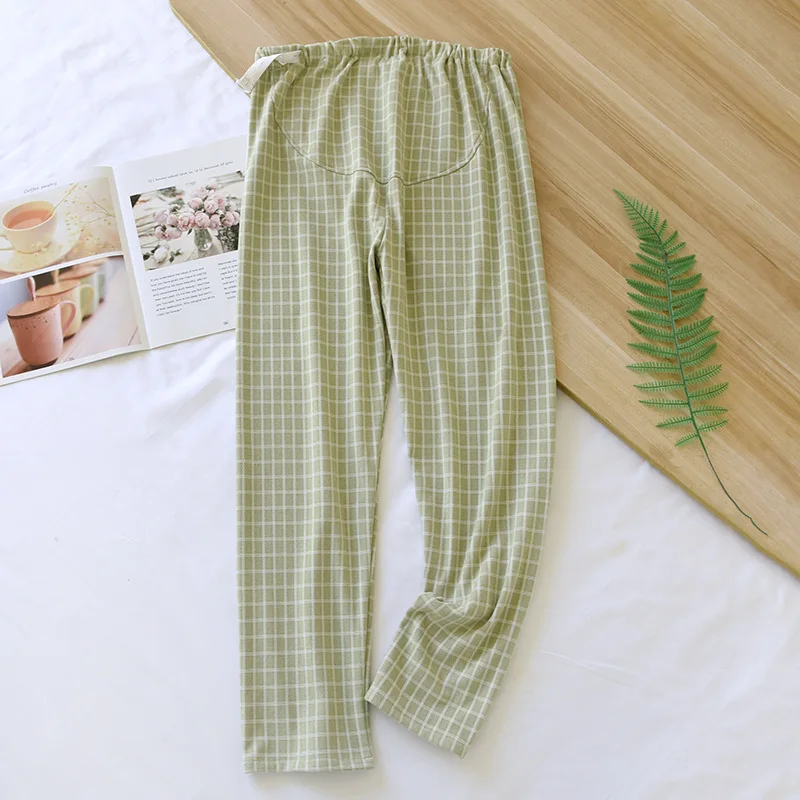 Maternity Sleep Pants Pregnancy Clothing Pregnant Pants New Adjustable Loose Straight Sleep Wear Pregnancy Home Lounge 4
