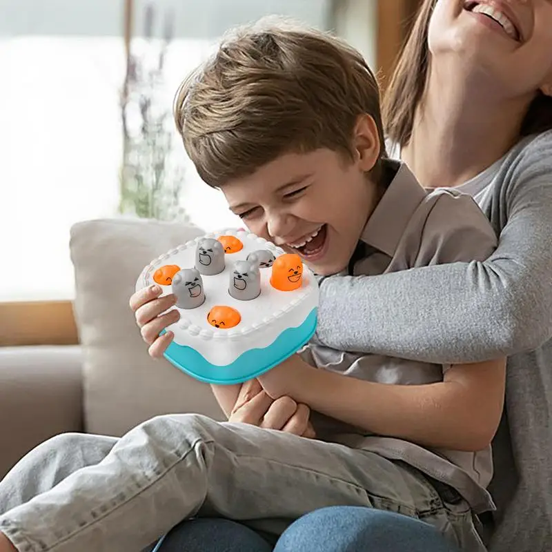 Whack Game Mole Interactive Cake Shape Hammer Games Early Learning and Interactive Play for Kids Toddler Pounding Preschool Toy