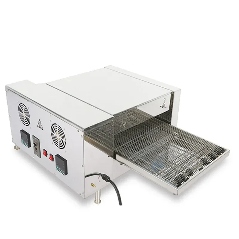 Kette Pizza ofen Crawler Pizza ofen elektrische Heizung kommerzielle Pizza Maschine Ofen Digital anzeige automatisches Backen