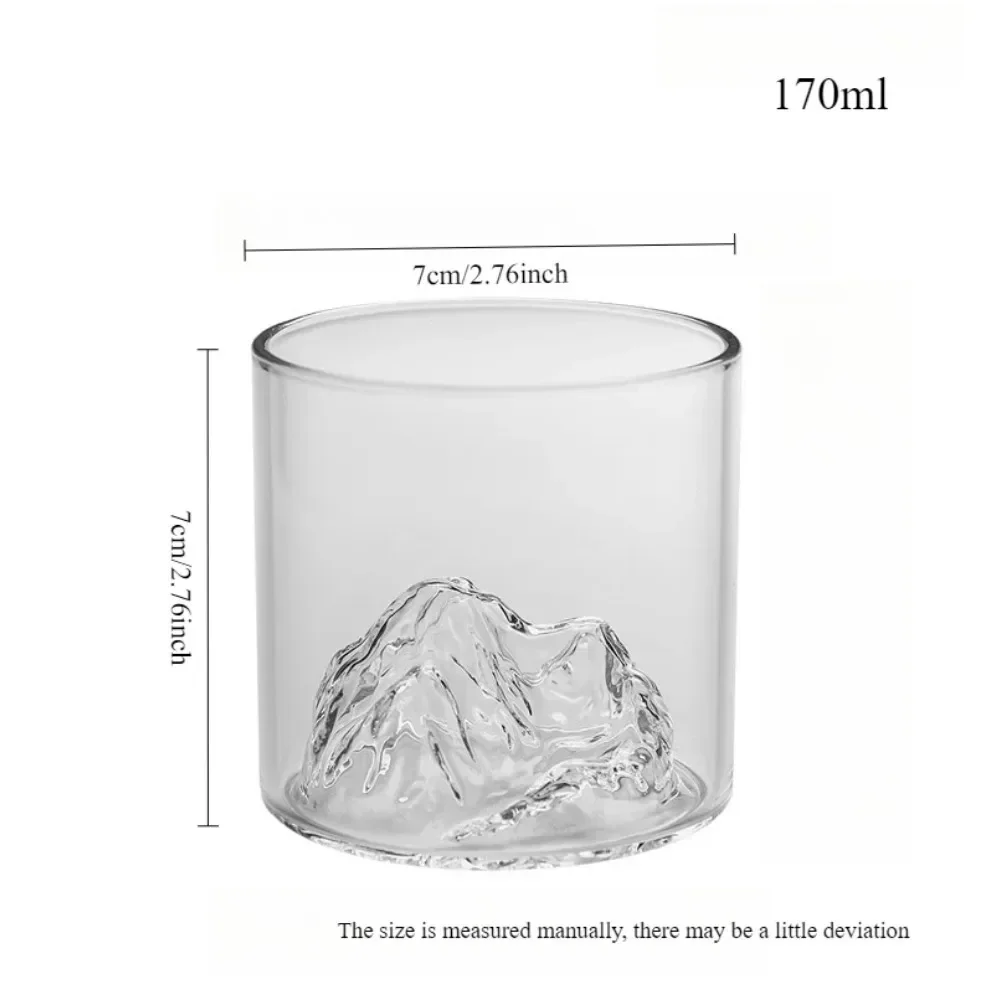 Japanese Mountain Whiskey Glass Crystal Glass Round Transparent Crystal Glass Bar Party Drinkware High Appearance Water Cup