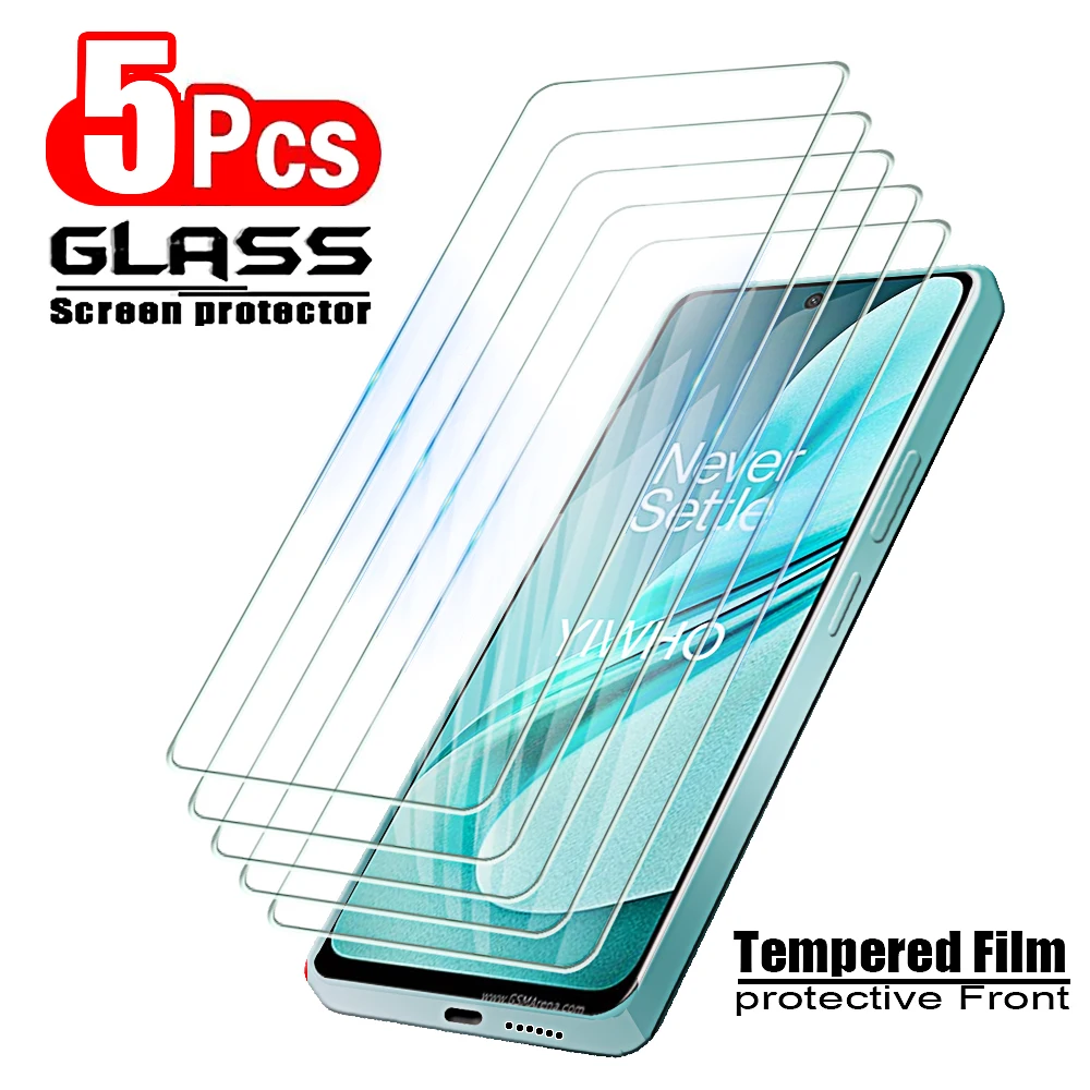 5-Pack Tempered Glass Screen Protectors - High-Definition Phone Front Film