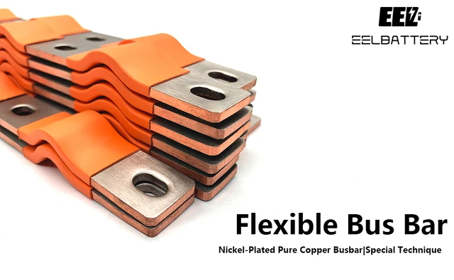 16-Pack M6 Lifepo4 Battery Busbars - 2mm Thick Copper Connectors For 280Ah/300Ah DIY Battery Cells