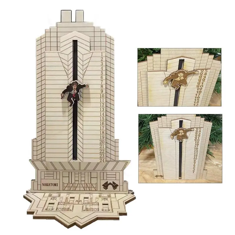 Wooden Advent Calendar Funny Die Hard Christmas Advent Calendar Christmas  Table Decorations Party Supplies