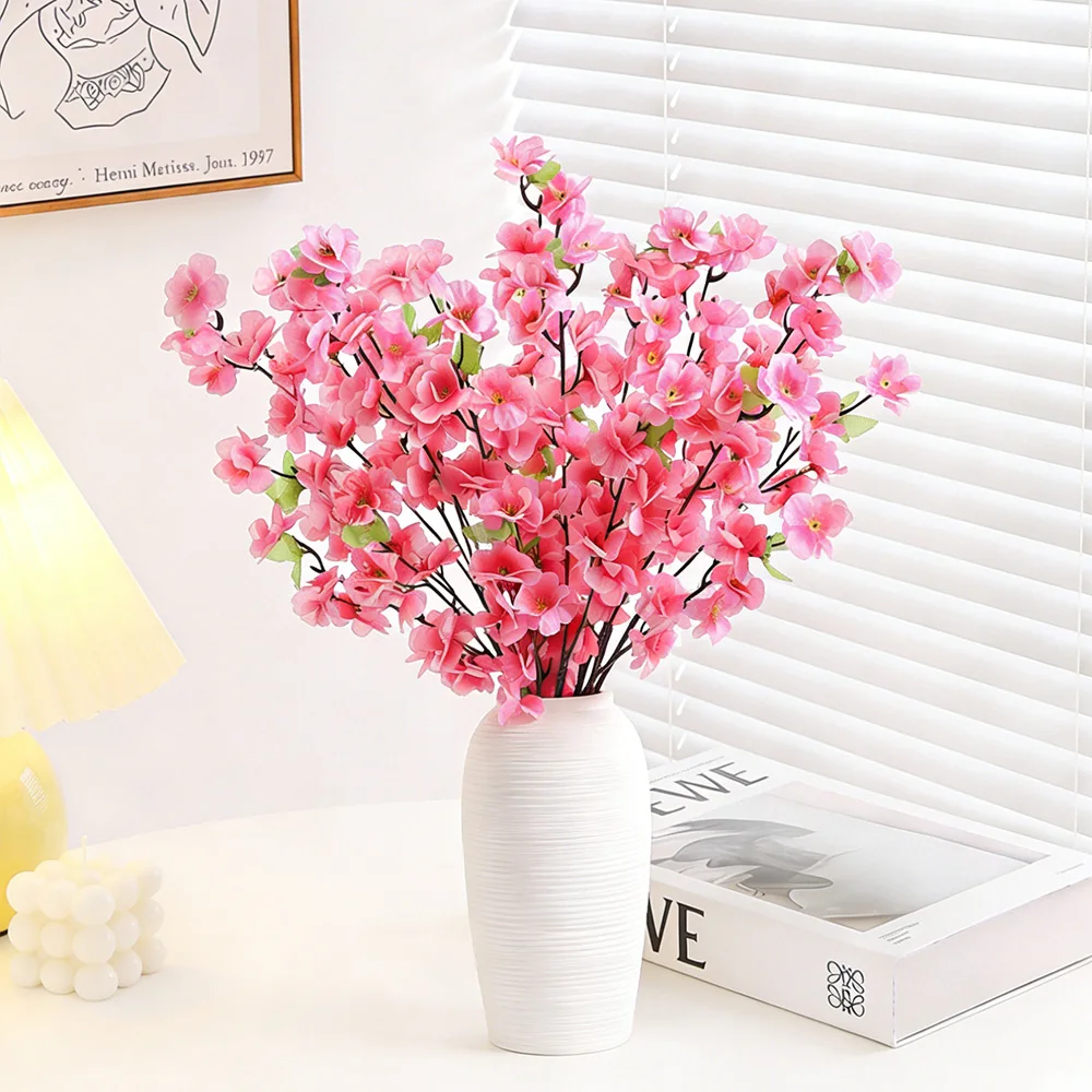 Peach Blossom Artificial Flower Bouquet Image 4