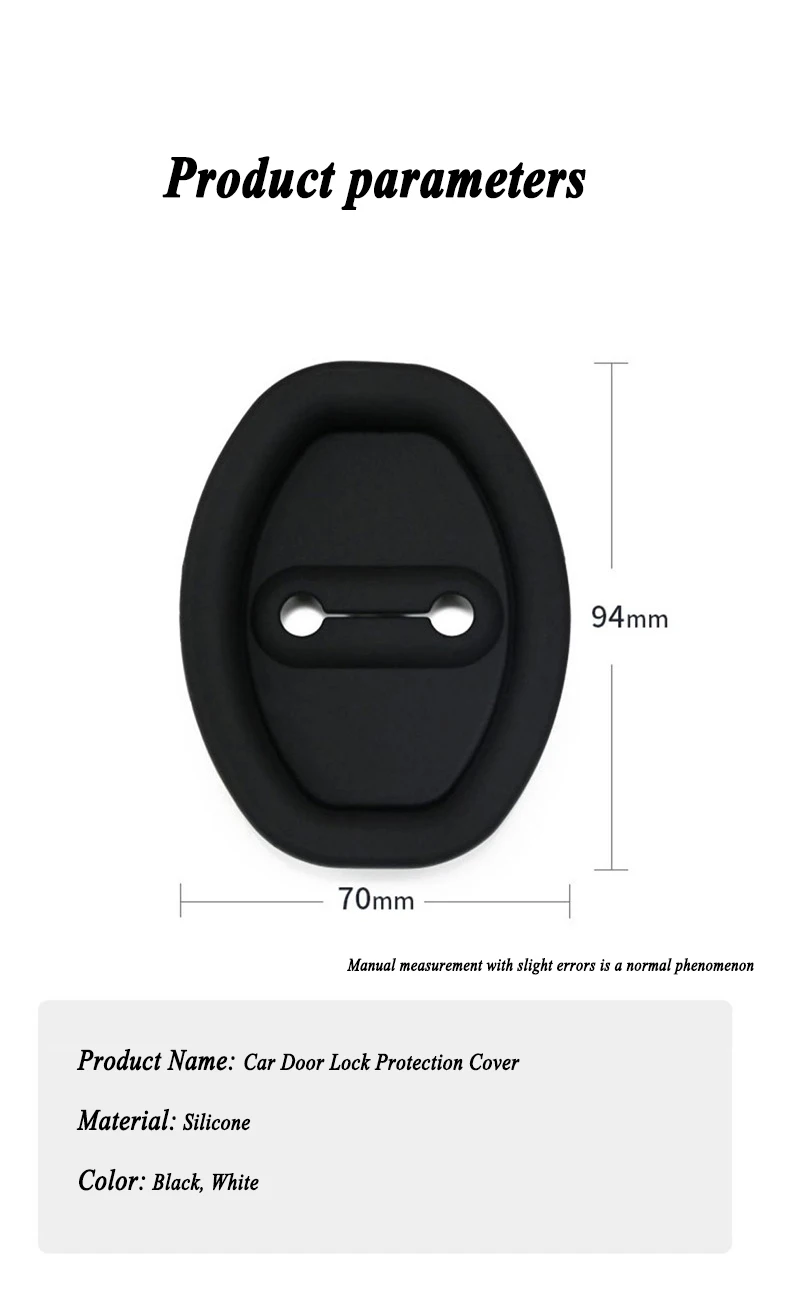Für Sport 4 stücke Silikon Auto Türschloss Schnalle Schutz Abdeckung Elastische Anti-Kollision Schock Absorbieren Pad Stumm Pufferung kissen – Detail 6