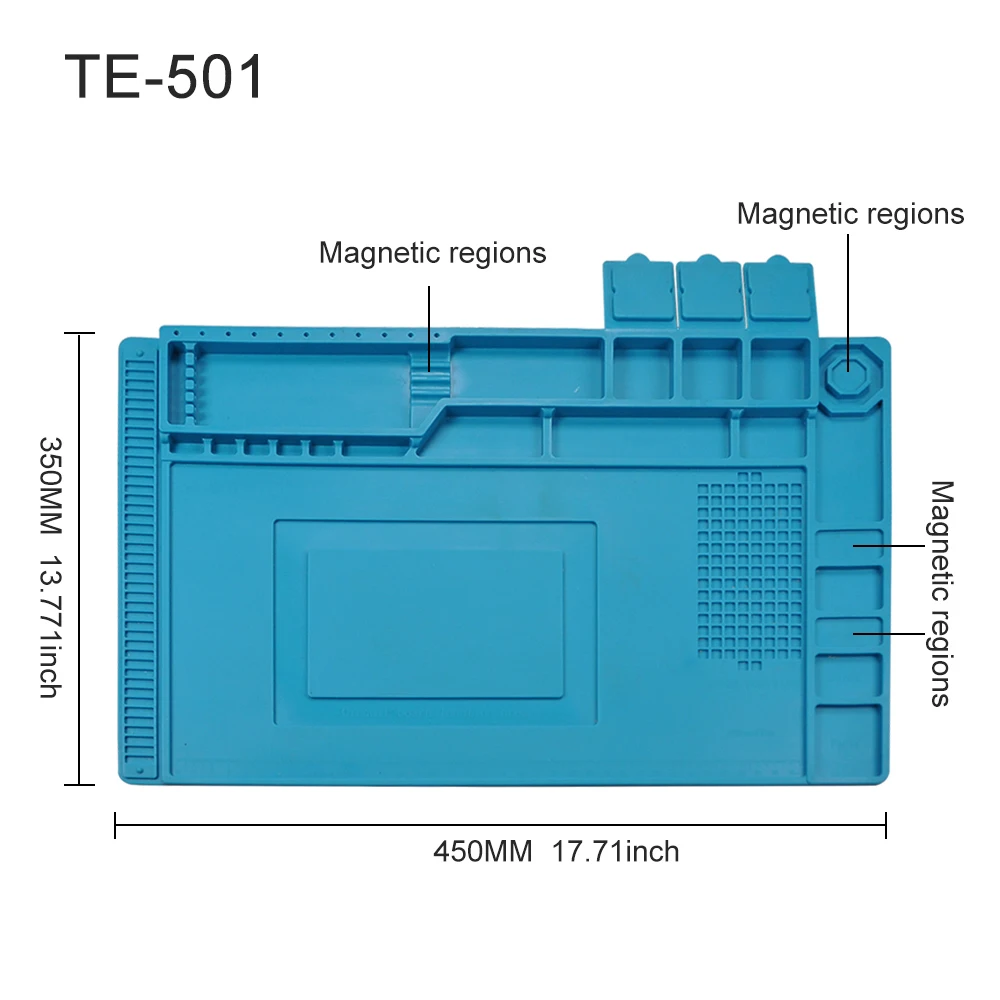 ESD Heat Insulation Working mat Soldering Station Iron Phone Computer Repair Mat Magnetic Heat-resistant BGA  Insulator Platform images - 6