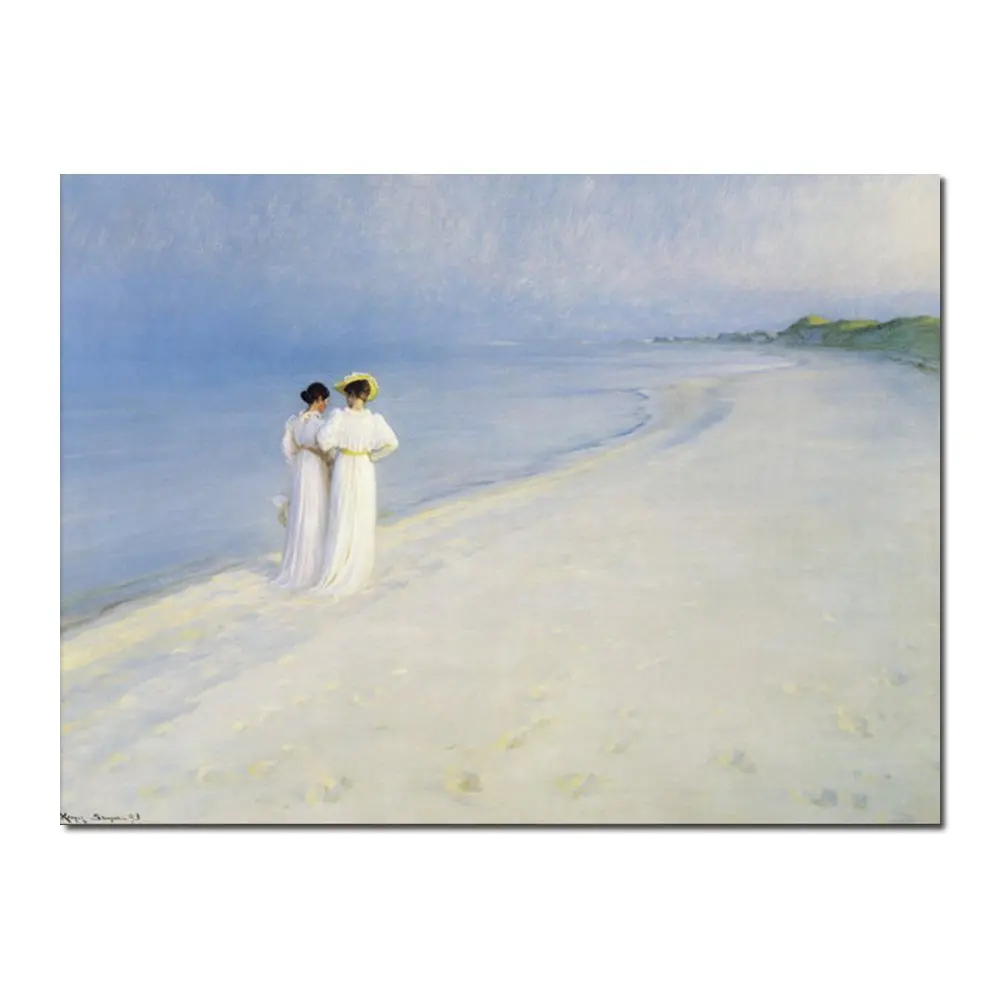 Современная пляжная живопись на холсте Skagen Лето после обеда ручная работа Peder Северин кройер художественный пейзаж для спальни домашний декор