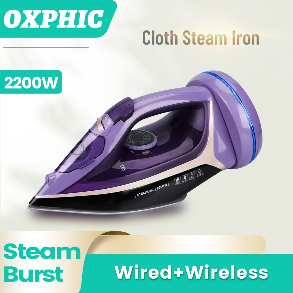 Oxphic 2200w Wireless Steam Iron For Clothes Iron 2 In 1 Clothing Irons