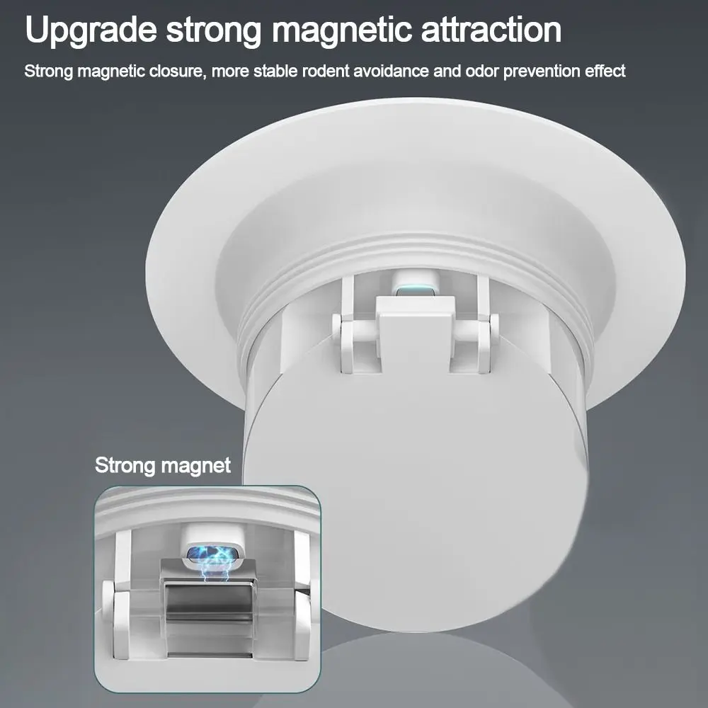 Description Picture 4 of itemAnti-Odor Squatting Pan Anti-smell Plug Deodorize Plastic Toilet Fitting Prevent Sewage Overflow white Anti-blocking Cover