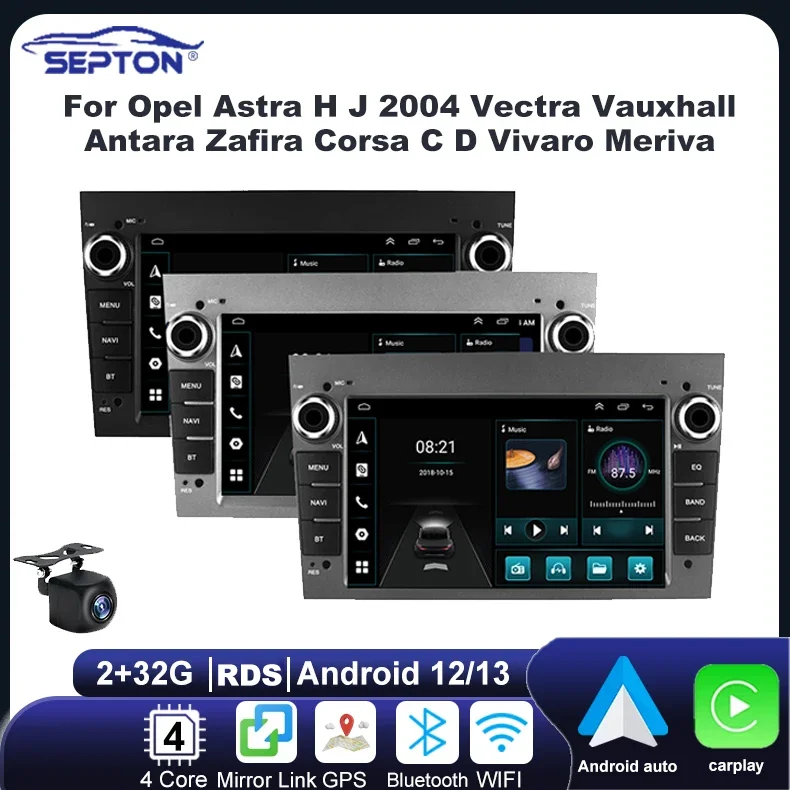 

SETPON Android Car Radio Universal for Opel Astra H J 2004 Para Astra Meriva Vectra Antara Zafira Corsa Carplay GPS Multimedia