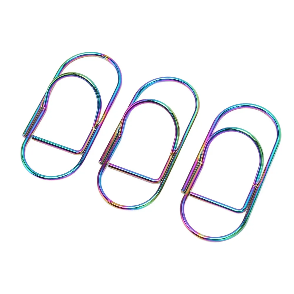 24Pcs 다목적 금속 펜 클립 녹슬지 않는 60*28mm 종이 클립 펜 홀더 휴대용 다채로운 펜 홀더 클립