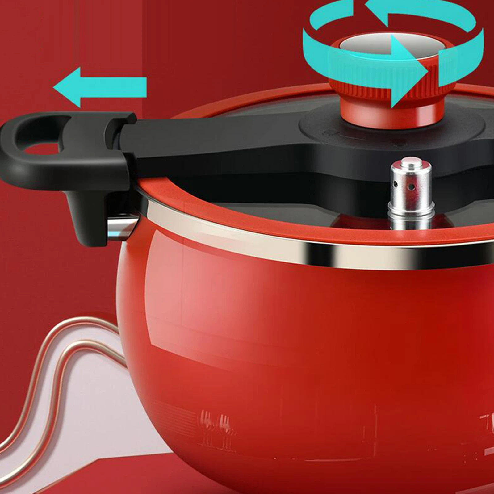 Aluminum Pressure Cooker 23 Liter With Built-in Pressure Gauge - Multifunctional Pressure Pan For Home, Restaurant And Hotel