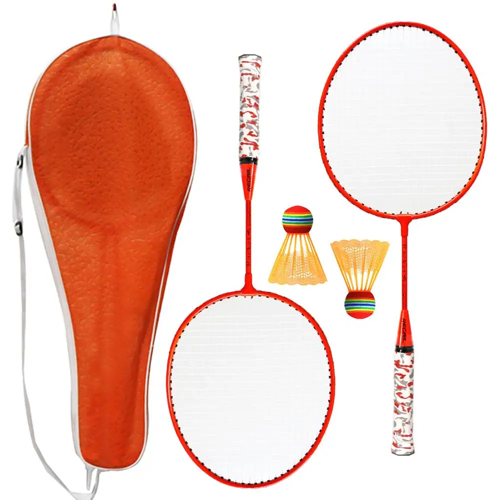 Badminton Racket Set 1 Pair Badminton Racket 2 Balls for Children Outdoor Sport Game
