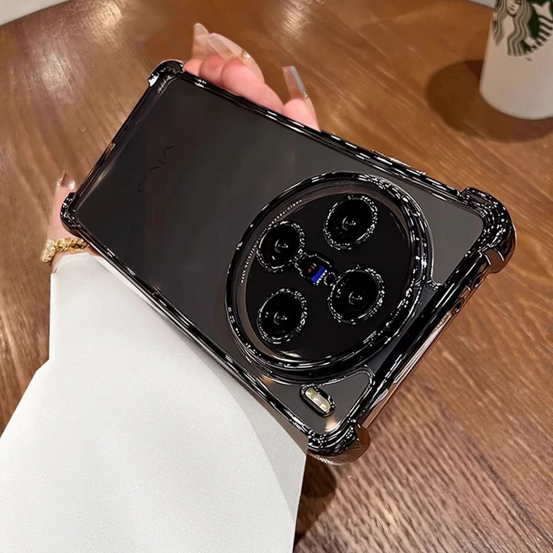 Enhanced Electroplating Silicone Transparent Shockproof Case with TPU Bumper