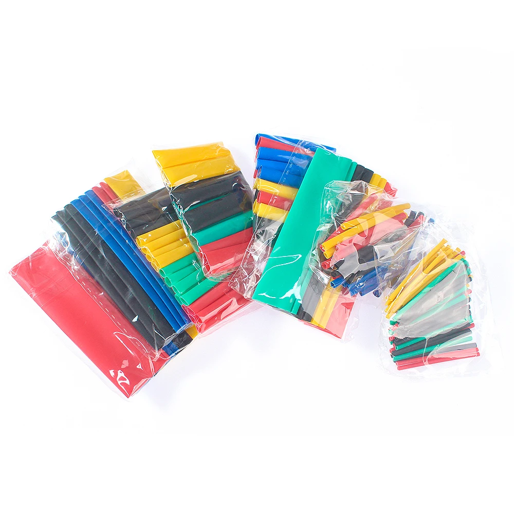 Heat Shrink Wrapping Kit 164PCS Electrical Connection Wire Cable Insulation Sleeving Thermoresistant Tube Shrinkage 2:1 heat shrink tubing