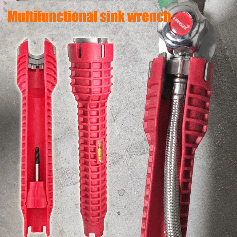 Sink bathroom wrench plumbing installation tool household water pipe faucet angle valve sink maintenance disassembly wrench