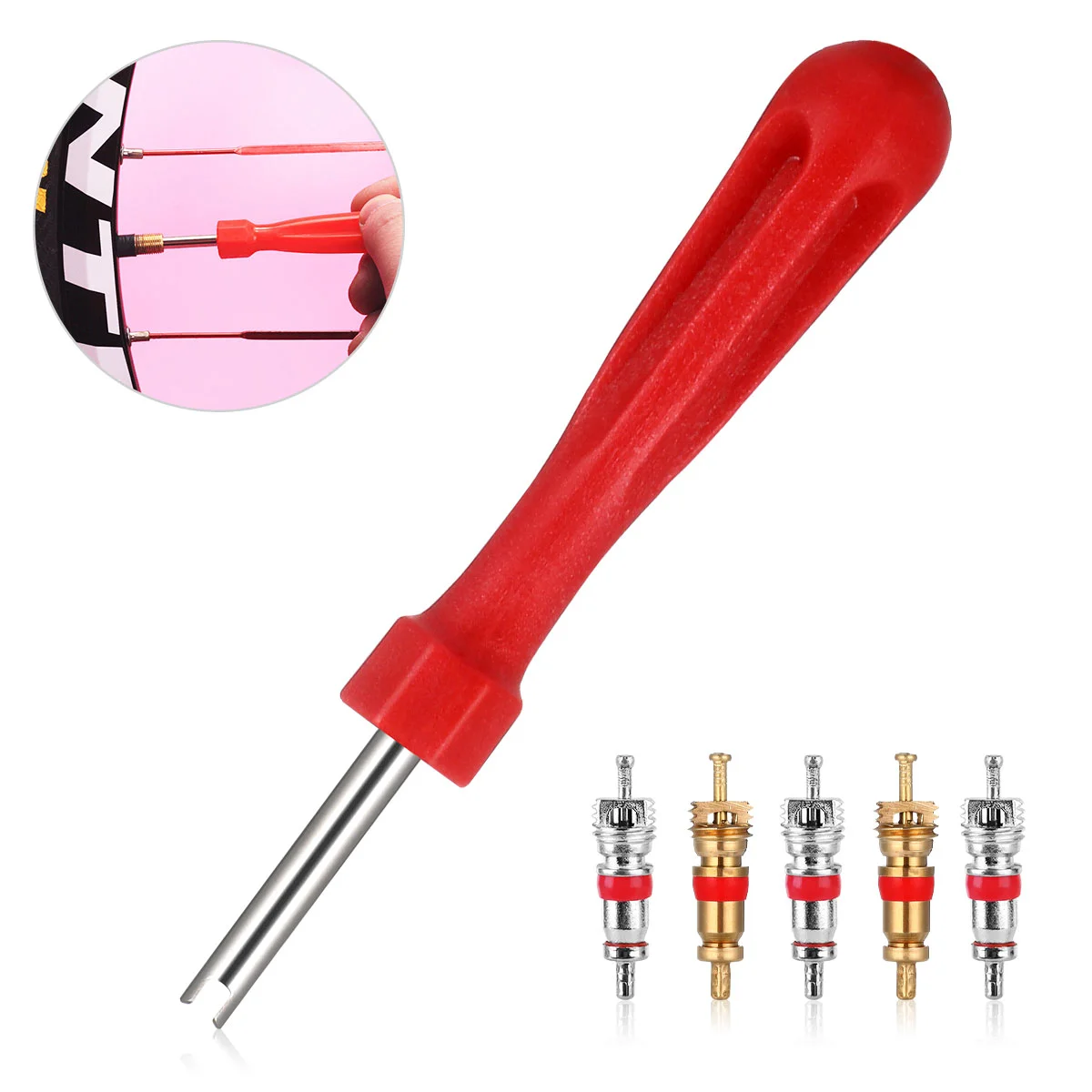 

Tyre Valve Core Remover Removal Tool Key for Car Bike Motorbike Car Truck Motorcycle Tire Tyre Valve Stem Core Part