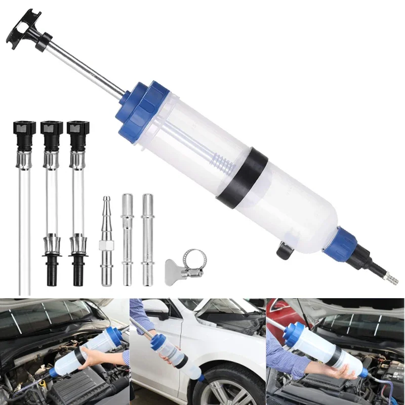 Car Oil Fluid Extractor Brake Fluid Syringe Pump Oil Change Syringe Pump Manual Suction Vacuum Fuel Transfer Hand