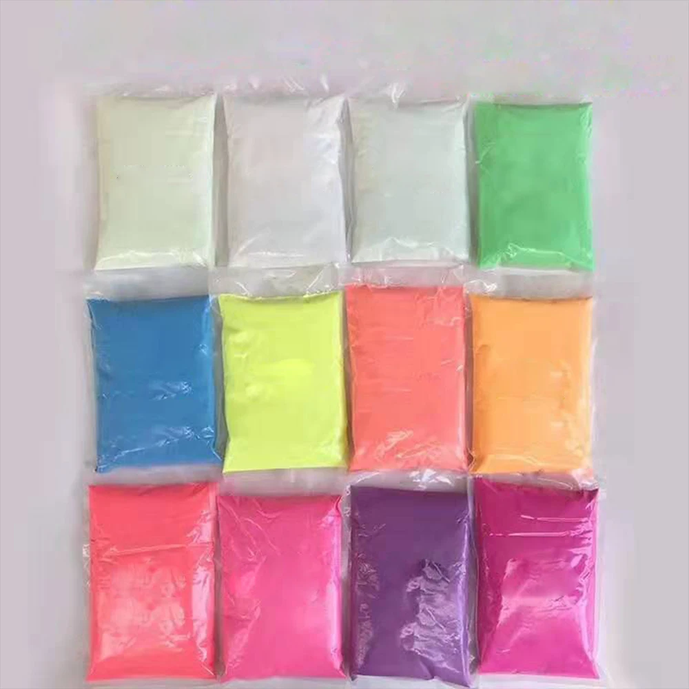 Luminous powders 50g/bag 12Color long lasting glow in dark nail art sparkling polymer acrylic DIY powder