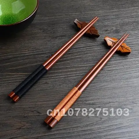 

Handmade Japanese Natural Chestnut Wood Sushi Chopsticks Set, Value Gift, Chinese Food, Tie Line
