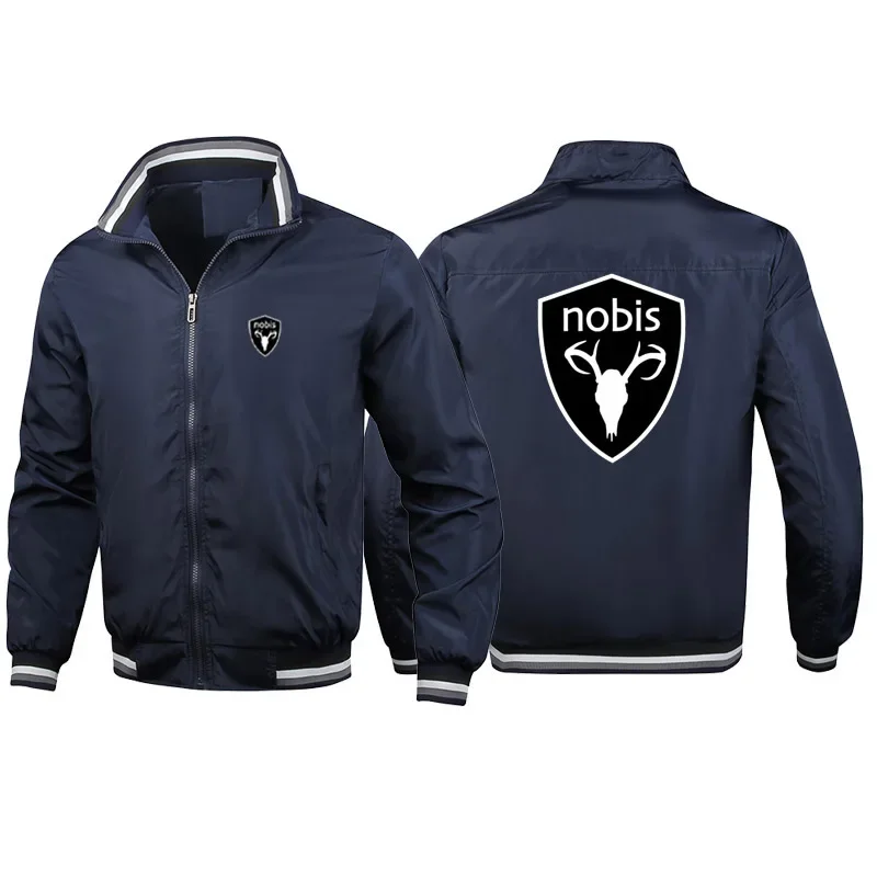 Spring Autumn Nobis Jacket Men Casual Windbreaker Jacket Coat Men High Quality Outwear Zipper Stand Collar Military Jacket Mens 3