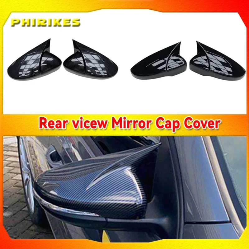 

2pcs Car Rear View Mirrors Cover Protector For Golf 6 MK6 R VI 2009-2013 Black 5K0857537 Auto Rearview Mirror Covers Accessories