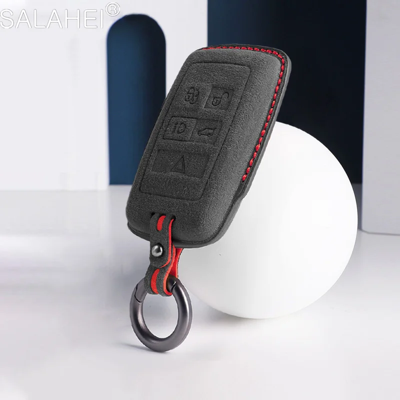 

Leather Car Key Case Cover Holder For Land Rover Range Rover Sport Velar Evoque Freelander 2 Discovery Jaguar XF XJ XJL XE