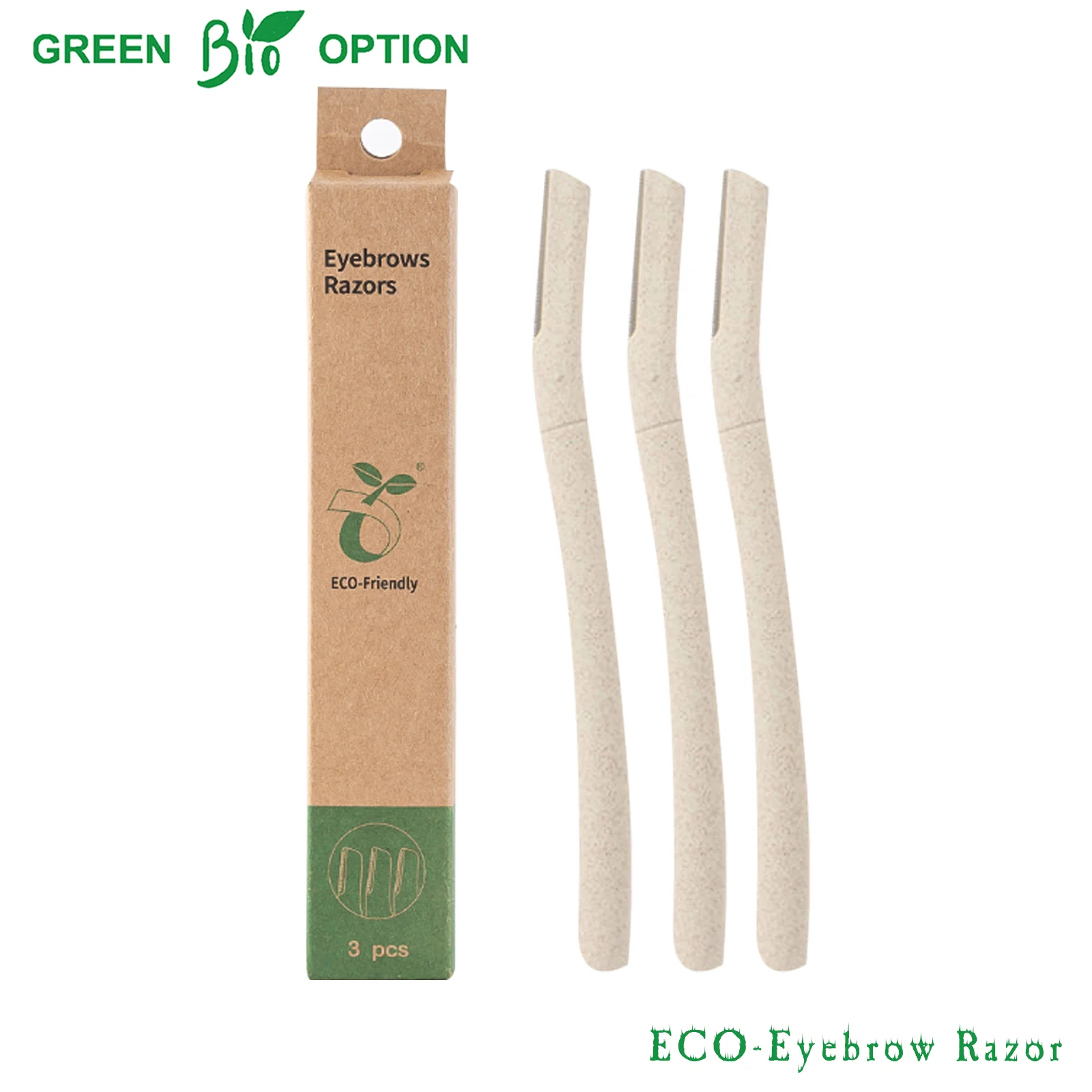 EZ Eco-friendly Disposable Eyebrow Razors Wheat Straw Highly-Biodegradable Recyclable Safe  Hygienic Environment 3pcs/box biodegradable dog feces bag poop supplies bag earth friendly convenient firm waste for cat products