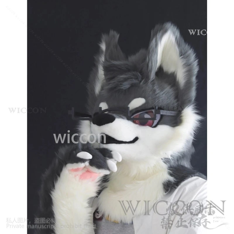 Animal Glasses Fursuit Accessories Kigurumi Mask Furry Costume Head Base Halloween Kemono Head Cat