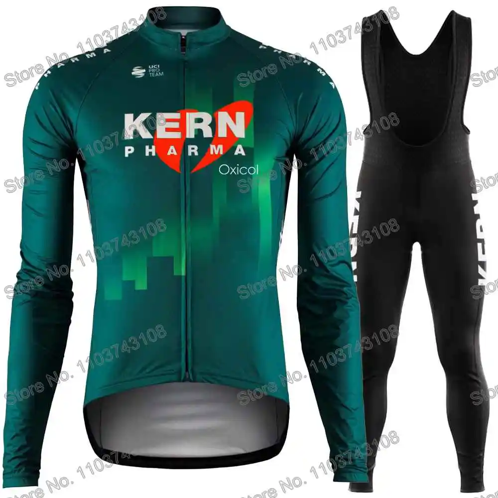 Kern Pharma Cycling Clothing Winter Cycling Jersey Men's Set Autumn Road Bike Shirt Suit MTB Women Bicycle Thermal Jacket