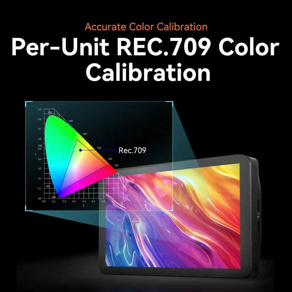 LS7P DSLR Camera Field Monitor, 7 Inch Touch Screen, HD 1920x1080 IPS, On-Camera