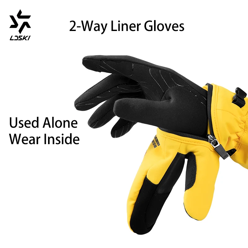 LDSKI Liner Glove Inner Thin Lightweight Touch Screen Windproof Soft Warm Ski Snowboard Mountaineering Winter Snow Outdoor Sport