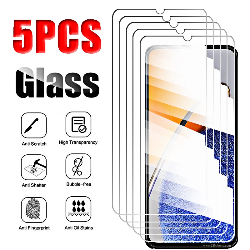 

5Pcs For Huawei Nova Y61 Glass For Huawei Nova Y90 Y70 PLUS Y60 Full Cover Glue HD Screen Protector Nova Y61 Y 61 90 70 60 Glass