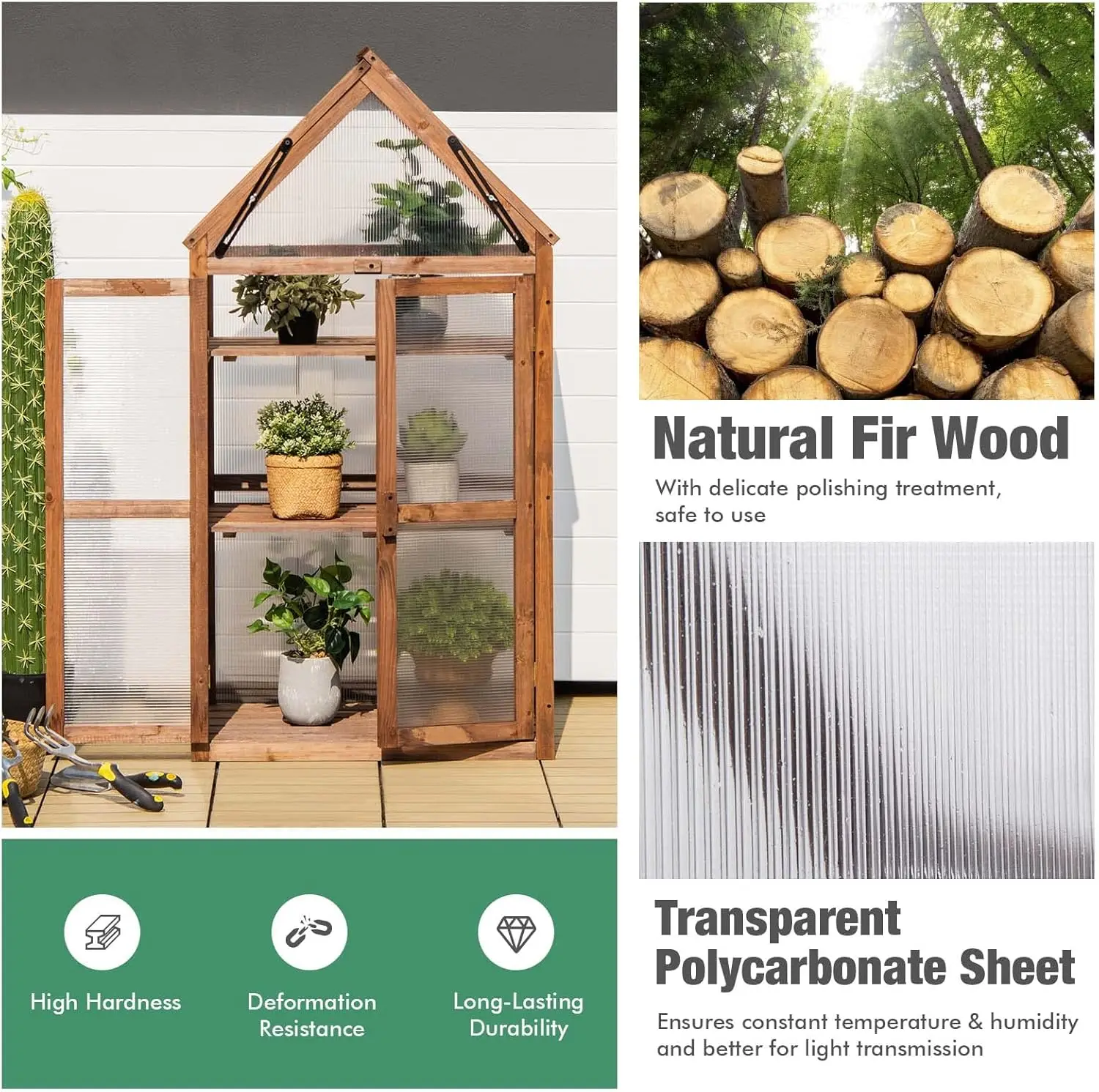 Giantex 3-Tier Garden Cold Frame 5