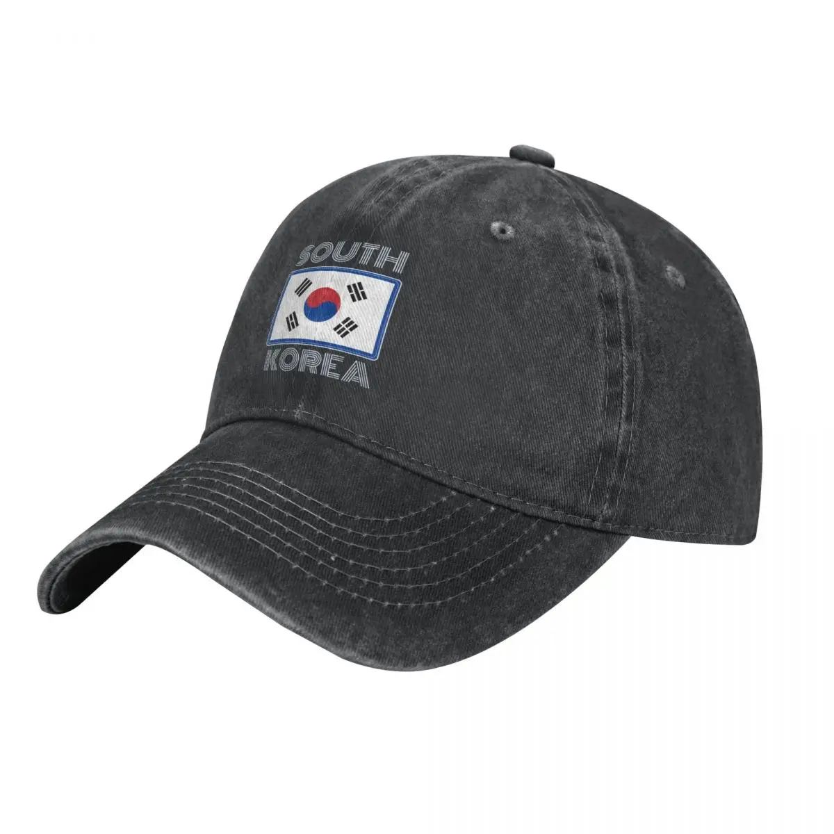 

South Korea Nostalgic Style Flag High Qualiy Denim Washed Baseball Cap For Women Unisex Cowboy Snapback Caps Hot Sale Sun Hat