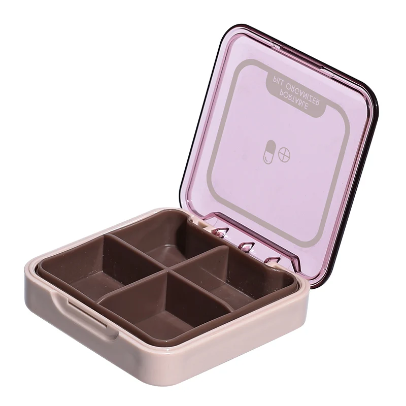 Compact Portable Pill Organizer and Storage Box
