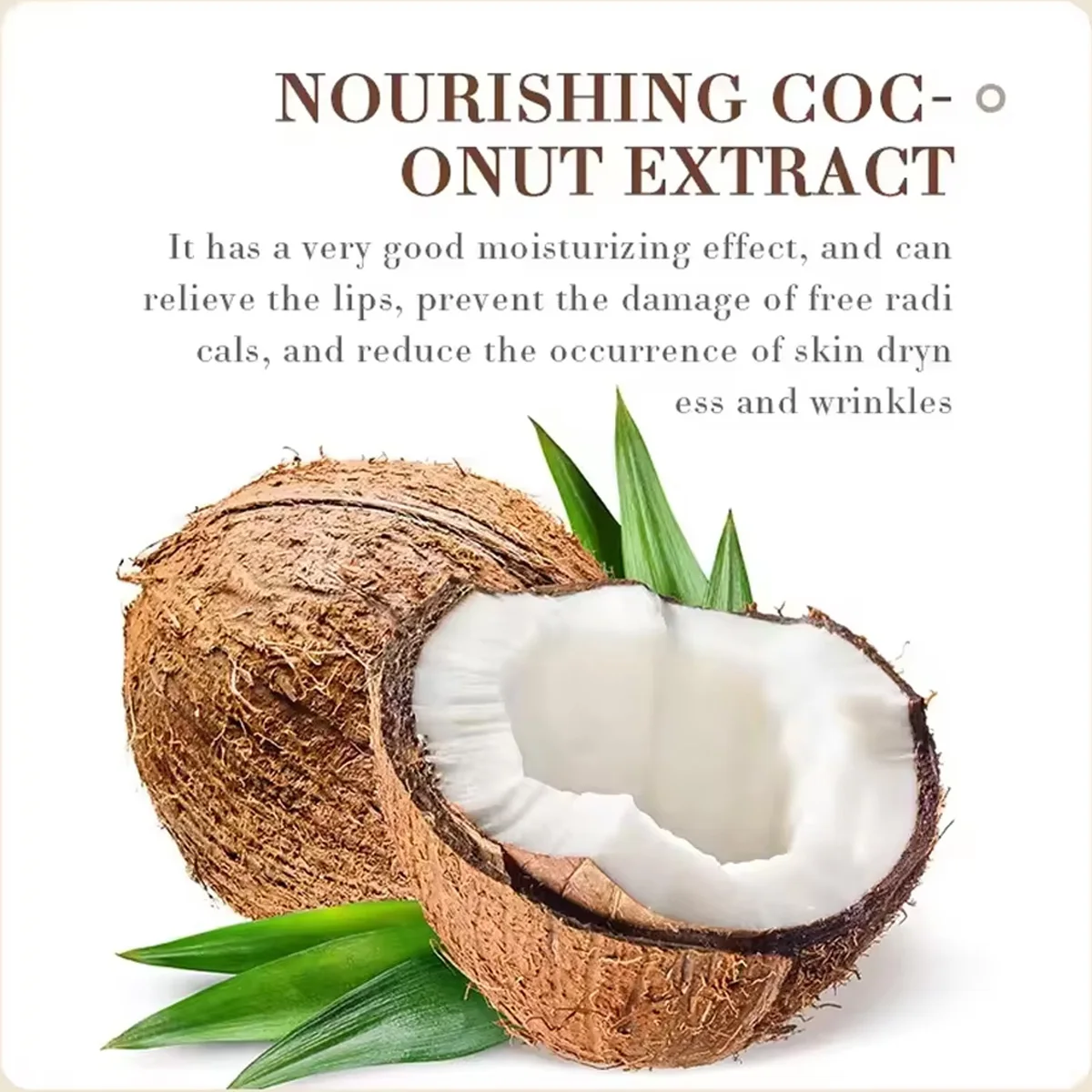 Coconut Moisturizing Lip Balm Anti-Dry Hydrating Removing Lip Wrinkles Dead Skin Lip Care Lasting Nourishment for Men Women 4