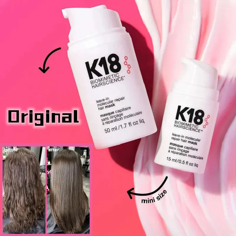 

K18 восстанавливающая молекулярная маска для волос с кератином восстанавливает мягкие волосы глубокое лечение сохраняет долговременный волшебный продукт для ухода за волосами 50 мл