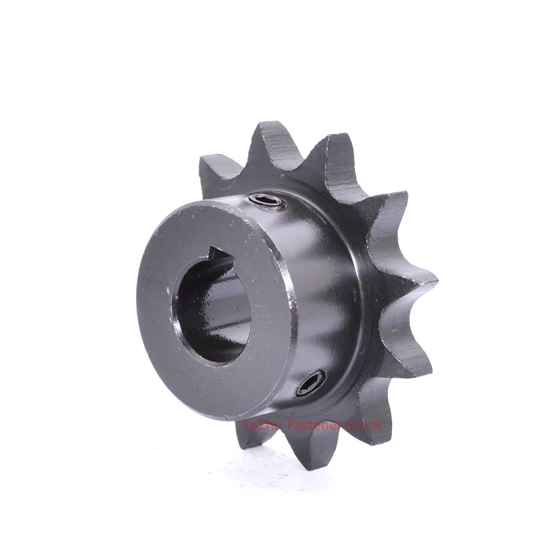 1pc 10T-20T 08B Industrial Drive Sprocket Wheel 45# Steel Chain Gear 10 11 12 13 14 15 16 17 18 19 20 Teeth Keyway Bore 10-35mm