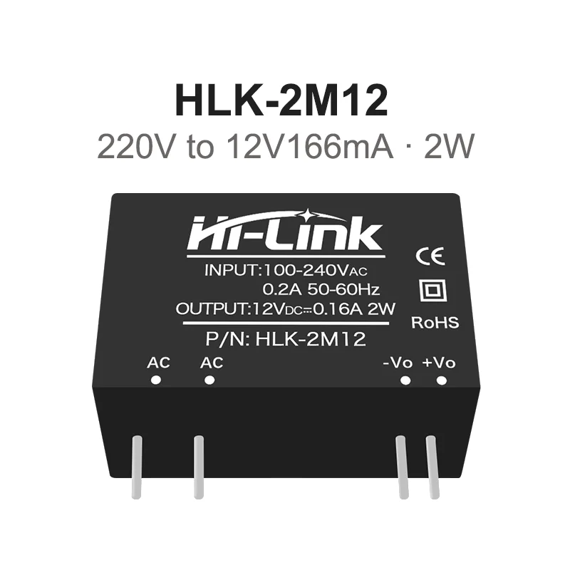 10pcs/lot Hi-Link 2M03 HLK-2M05 2M12 2M24 Original Converter 220v to 5v 0.4A 2W Compact Isolated Switching Power Supply Module power supply switching power supply
