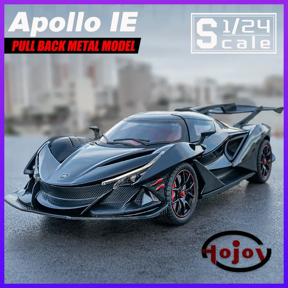 

Metal Cars Toys Scale 1/24 Apollo IE Supercar Diecast Alloy Car Model Gift for Boys Children Kids Toy Vehicles Sound and Light