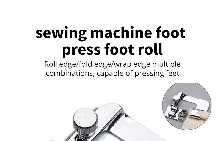 9mm /13mm /19mm /25mm Nähmaschine Fuß presse Fuß gerollte Saum Füße Haushalt Multifunktions-Nähen Zubehör – Detail 1