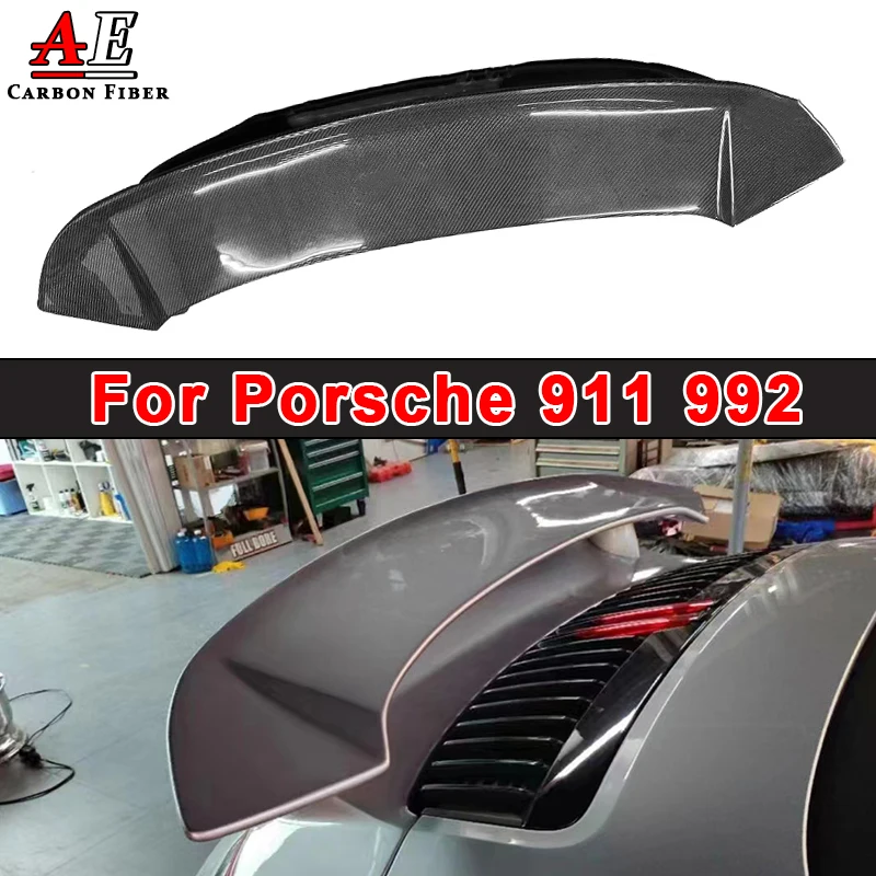 

Carbon Fiber FRP Auto Wing Spoiler Rear Trunk Lip Spoiler Body kit For Porsche 992 Turbos Style Car Rear Wing Accessories